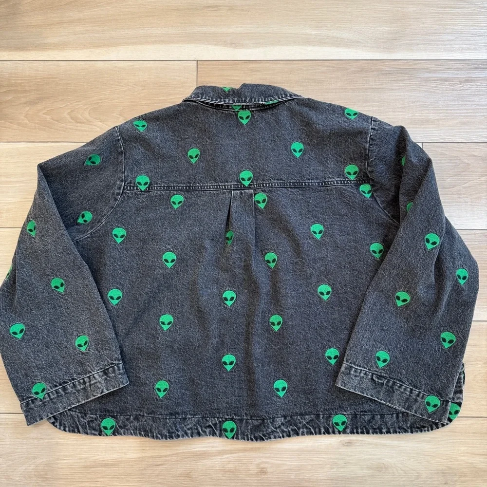 Dressed in Lala Alien Black Denim Jacket (3X) - Picture 2 of 6